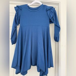 Blue Long Sleeve Dress